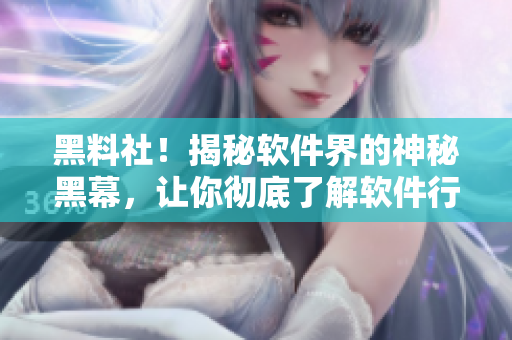黑料社！揭秘軟件界的神秘黑幕，讓你徹底了解軟件行業(yè)內(nèi)幕！
