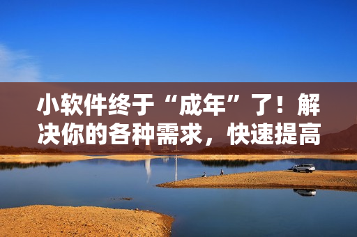 小軟件終于“成年”了！解決你的各種需求，快速提高工作效率！