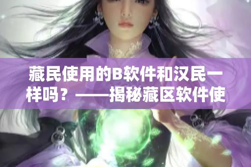 藏民使用的B軟件和漢民一樣嗎？——揭秘藏區(qū)軟件使用情況