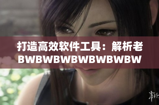 打造高效軟件工具：解析老BWBWBWBWBWBWBW的代碼和創(chuàng)新功能