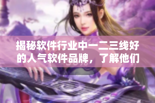 揭秘軟件行業(yè)中一二三線好的人氣軟件品牌，了解他們的精華功能