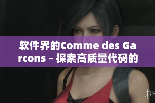 軟件界的Comme des Garcons - 探索高質(zhì)量代碼的藝術(shù)與美學