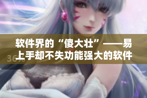 軟件界的“傻大壯”——易上手卻不失功能強(qiáng)大的軟件推薦