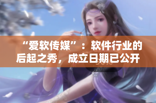 “愛軟傳媒”：軟件行業(yè)的后起之秀，成立日期已公開！