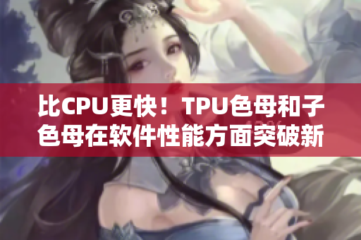 比CPU更快！TPU色母和子色母在軟件性能方面突破新境界