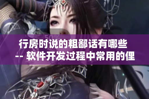 行房時(shí)說的粗鄙話有哪些 -- 軟件開發(fā)過程中常用的俚語(yǔ)有哪些