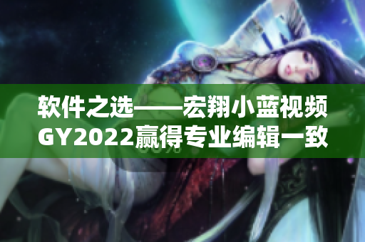 軟件之選——宏翔小藍視頻GY2022贏得專業(yè)編輯一致推崇