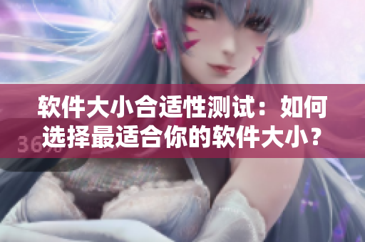軟件大小合適性測(cè)試：如何選擇最適合你的軟件大??？