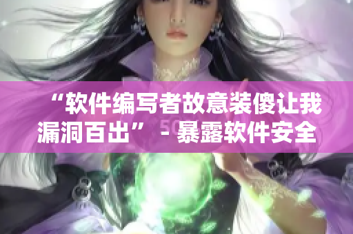 “軟件編寫者故意裝傻讓我漏洞百出” - 暴露軟件安全漏洞
