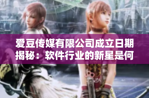 愛豆傳媒有限公司成立日期揭秘：軟件行業(yè)的新星是何時(shí)嶄露頭角的？