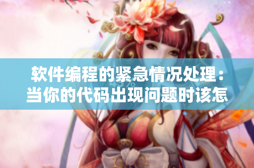 軟件編程的緊急情況處理：當(dāng)你的代碼出現(xiàn)問題時(shí)該怎么應(yīng)對(duì)