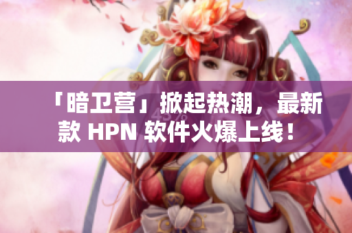 「暗衛(wèi)營(yíng)」掀起熱潮，最新款 HPN 軟件火爆上線！