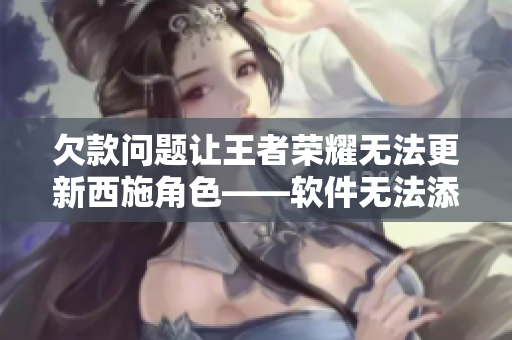 欠款問題讓王者榮耀無法更新西施角色——軟件無法添加新角色