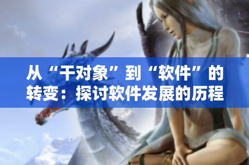 從“干對象”到“軟件”的轉(zhuǎn)變：探討軟件發(fā)展的歷程