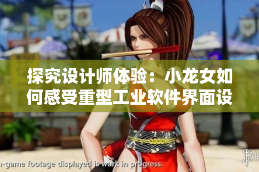 探究設(shè)計(jì)師體驗(yàn)：小龍女如何感受重型工業(yè)軟件界面設(shè)計(jì)？
