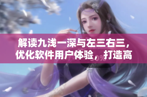 解讀九淺一深與左三右三，優(yōu)化軟件用戶體驗，打造高效操作。