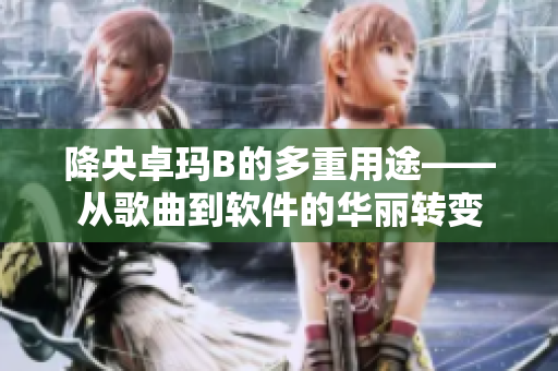 降央卓瑪B的多重用途——從歌曲到軟件的華麗轉(zhuǎn)變