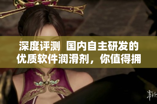 深度評測  國內(nèi)自主研發(fā)的優(yōu)質(zhì)軟件潤滑劑，你值得擁有！