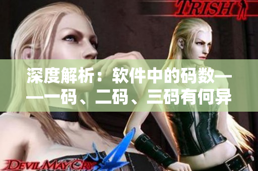 深度解析：軟件中的碼數(shù)——一碼、二碼、三碼有何異同？
