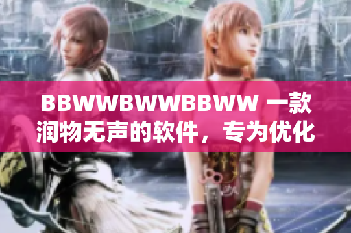 BBWWBWWBBWW 一款潤物無聲的軟件，專為優(yōu)化電腦性能而設(shè)計