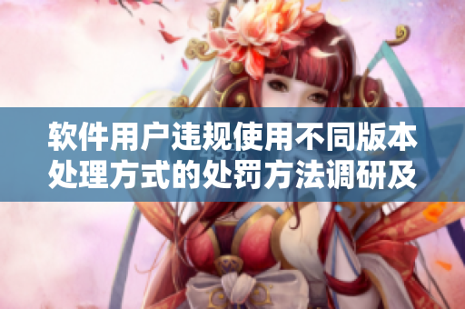 軟件用戶違規(guī)使用不同版本處理方式的處罰方法調(diào)研及分析