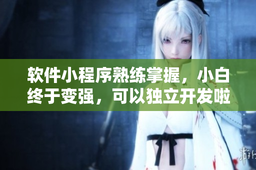 軟件小程序熟練掌握，小白終于變強，可以獨立開發(fā)啦！