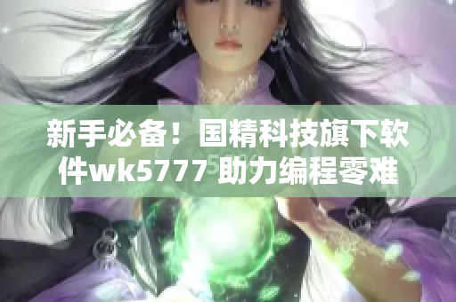新手必備！國(guó)精科技旗下軟件wk5777 助力編程零難度